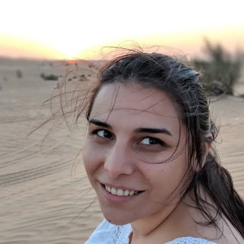 Pelinsu Pelit in the desert at sunset
